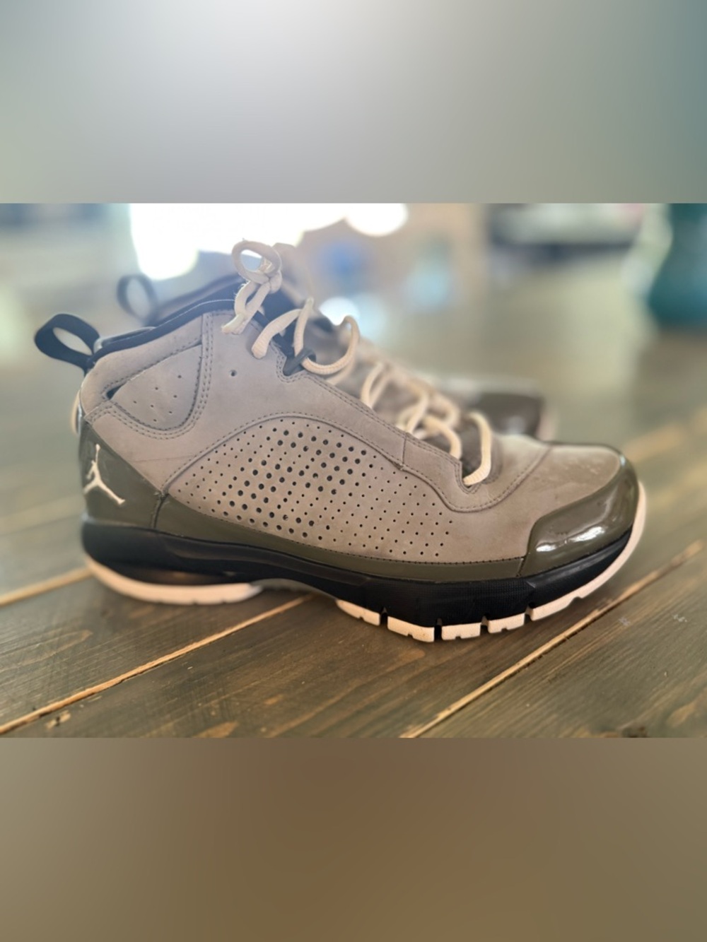 Rare Nike Jordan Jeter Throwback Light Gray Graphite Stealth 395253-002 -Sz 8